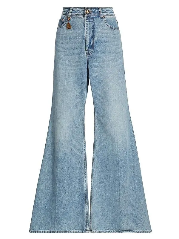 Stretch High-Rise Flare Jeans