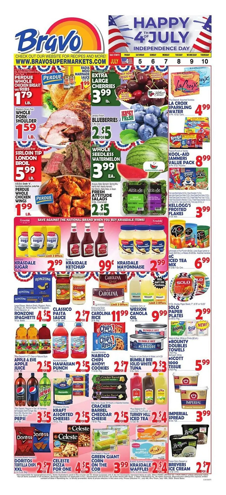 Weekly ad Bravo Supermarkets Weekly Ad from July 4 to July 10 2025 - Page 1