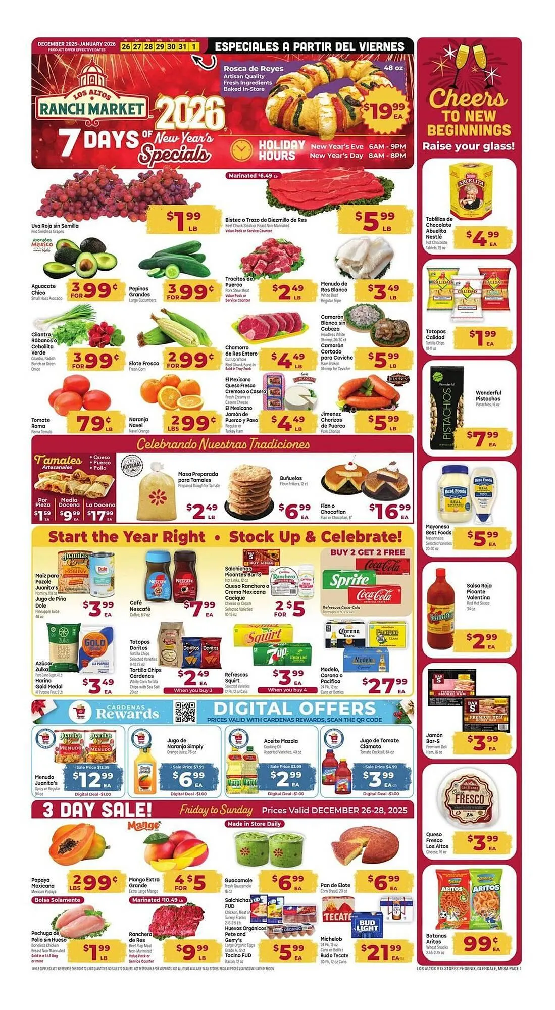 Weekly ad Los Altos Ranch Market weekly ad from December 26 to January 1 2026 - Page 1