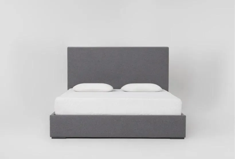Vera Dream Grey Non Tufted 52"H Queen Upholstered Platform Bed