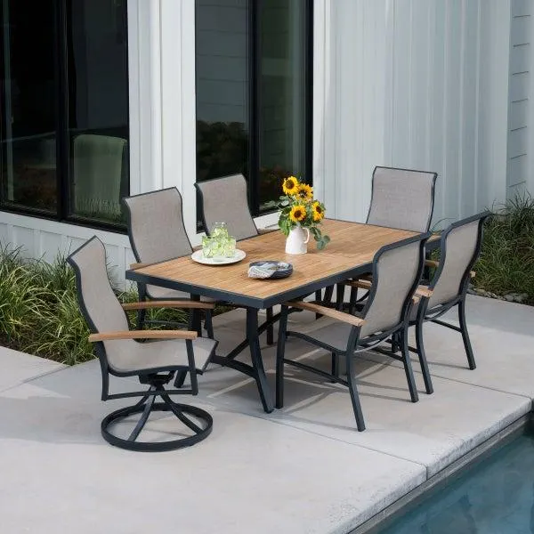 SunVilla Wills 7-piece Sling Outdoor Dining Set