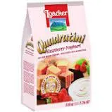 Loacker - Quadratini Raspberry Yogurt Wafer Cookies 7.76 Oz