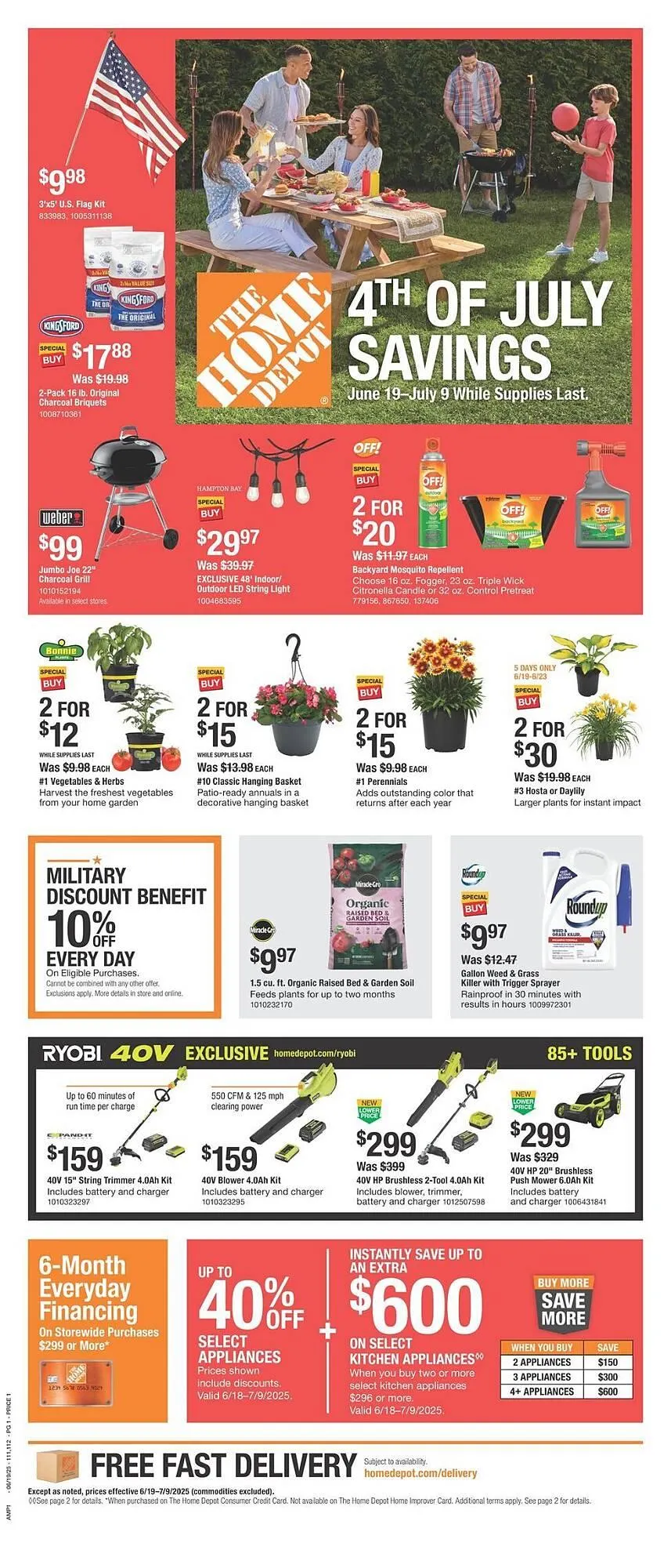 Catálogo de The Home Depot Weekly Ad 19 de junio al 9 de julio 2025 - Página 1