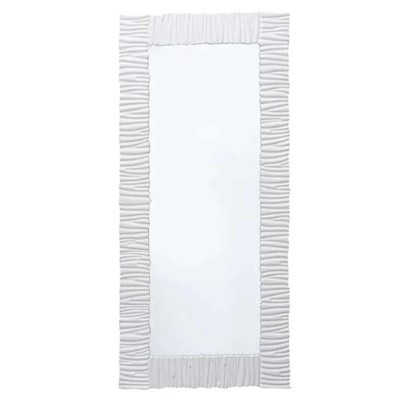 White Leaner Leaner Mirror, 28x61