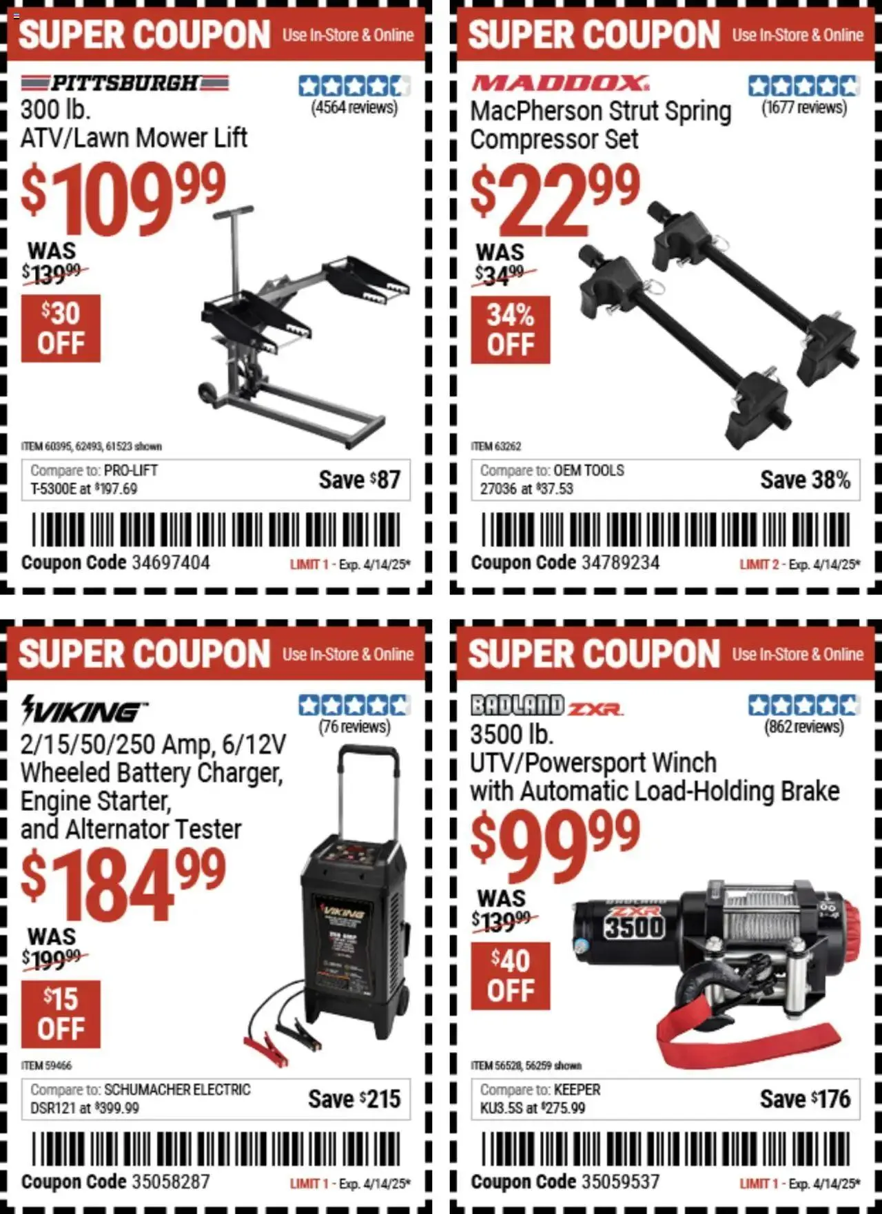 Weekly ad Harbor Freight Spring Coupons from March 24 to April 14 2025 - Page 10