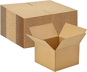 30 Pack 6x6x4 inches Small Shipping Boxes Brown Corrugated Cardboard Boxes for Packing, Mailing, Moving, Business