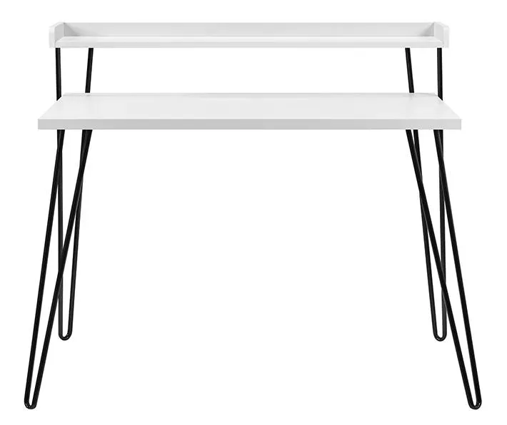Haven White Retro Desk with Riser