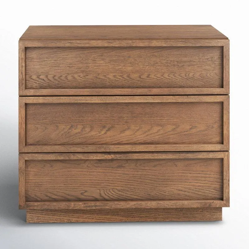 Medium Oak Hudson 3-Drawer Dresser