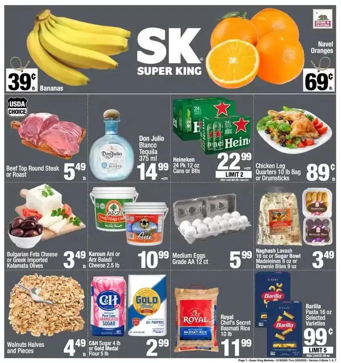 Weekly ad Weekly add Super King Markets from March 19 to March 25 2025 - Page 1