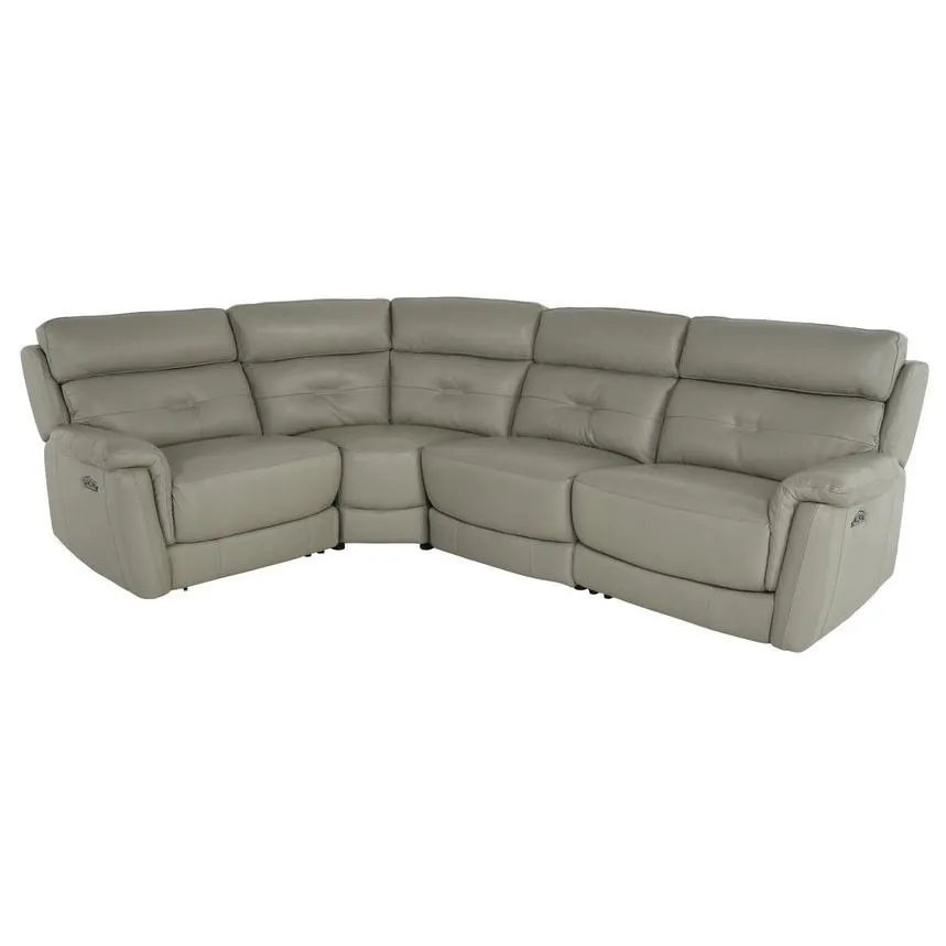 Leather Power Reclining Sectional with 4PCS/2PWR
