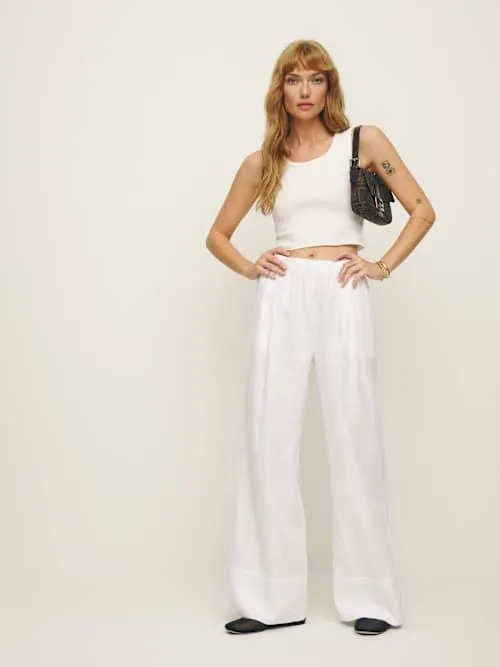 Fernando Linen Wide Leg Pant