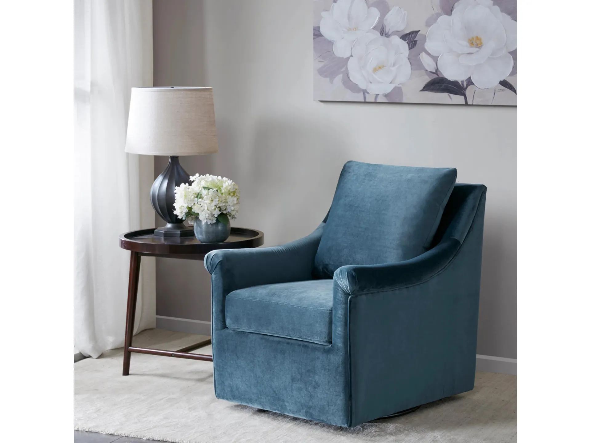 Sparta Upholstered Swivel Accent Chair