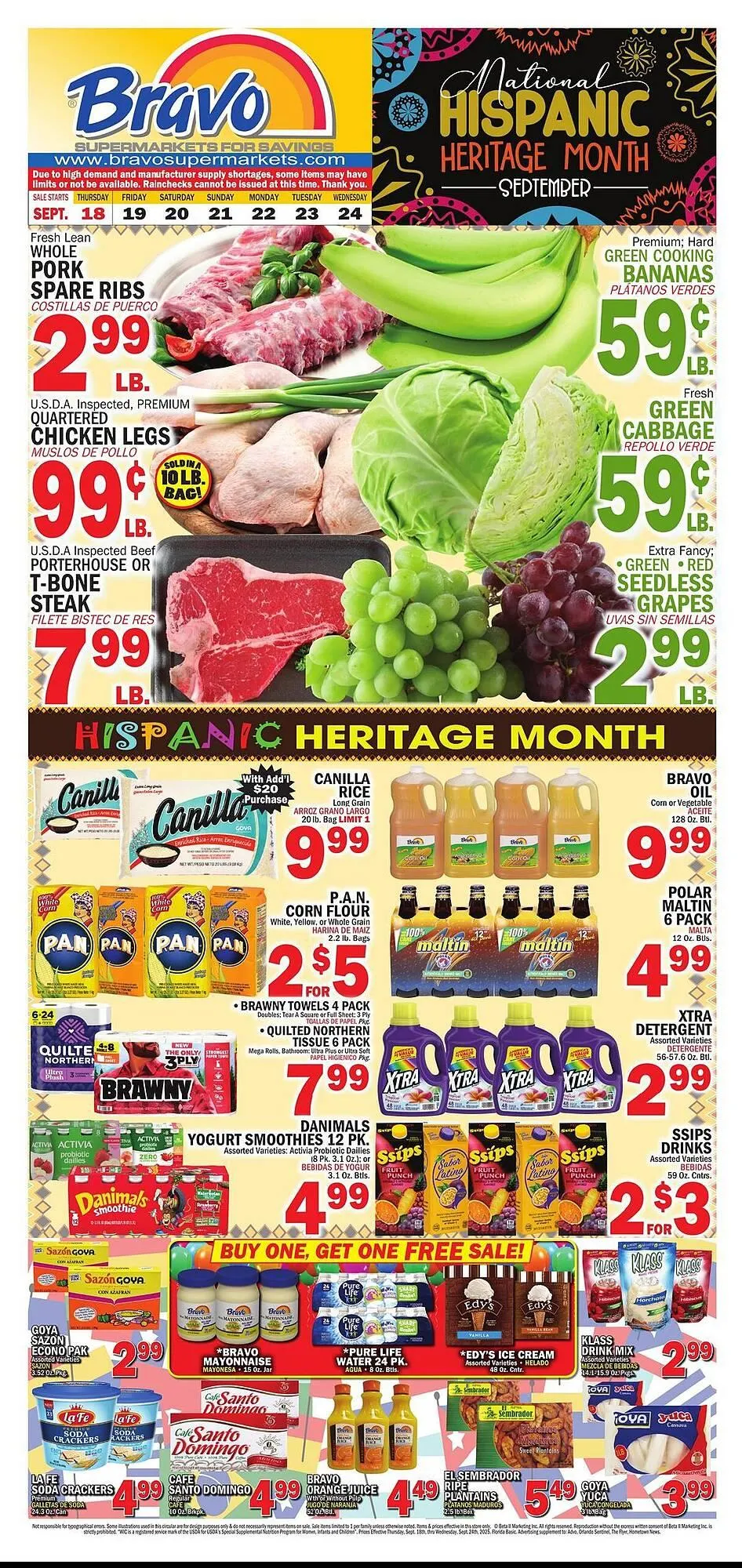 Weekly ad Bravo Supermarkets weekly ad from September 18 to September 24 2025 - Page 1