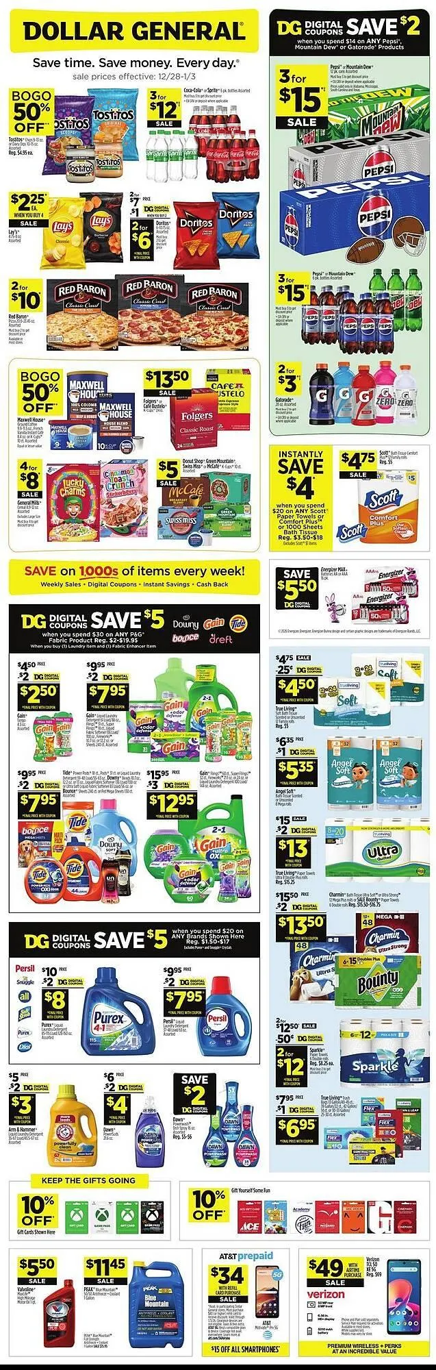 Weekly ad Dollar General weekly ad from December 28 to January 3 2026 - Page 1