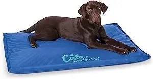 K&H Pet Products Coolin Comfort Orthopedic Dog Cooling Mat, Indoor Outdoor Cooling Beds for Large Dogs, Orthopedic Chilling Pet Bed for Homes, Crates, Yards, Porches - Large 44 X 32in Chill Blue