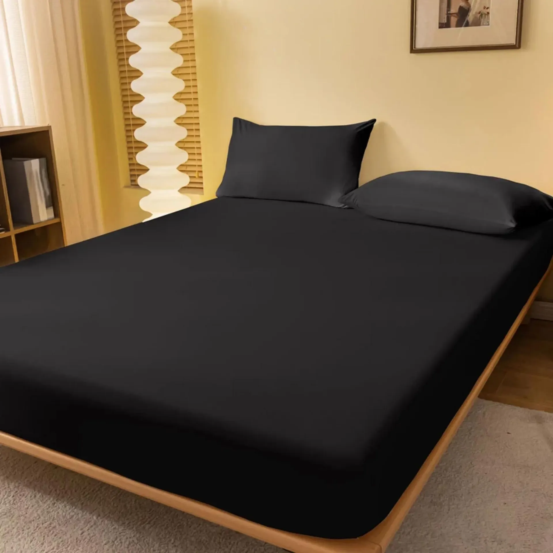 1 pieza de sábana mate de color sólido, funda de cama de color sólido para dormitorio, ropa de cama (excluidas las fundas de almohada)