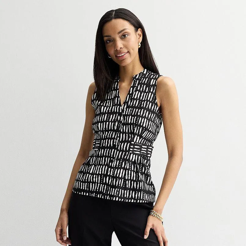 Women's Nine West Sleeveless Cinched Waist Top