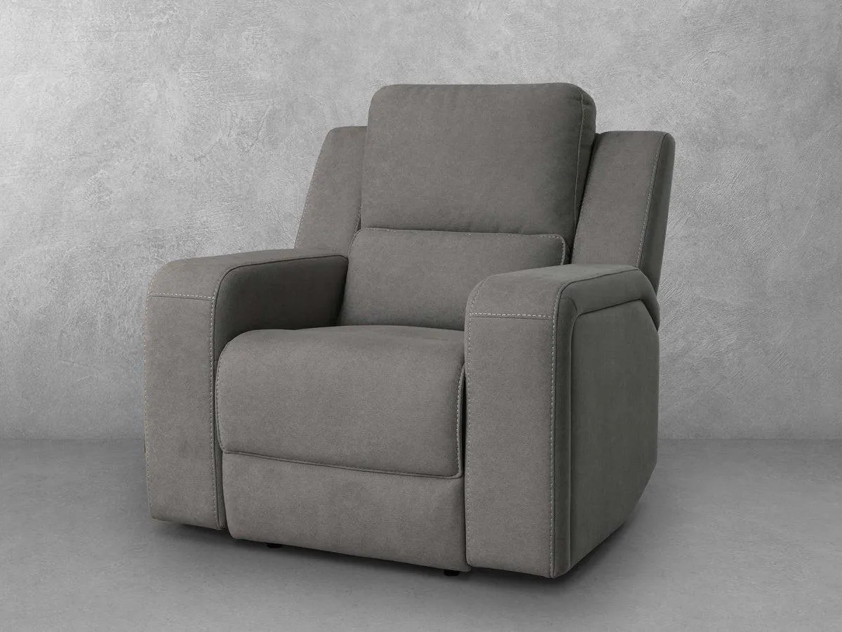 Margaret Fabric Manual Recliner - Charcoal