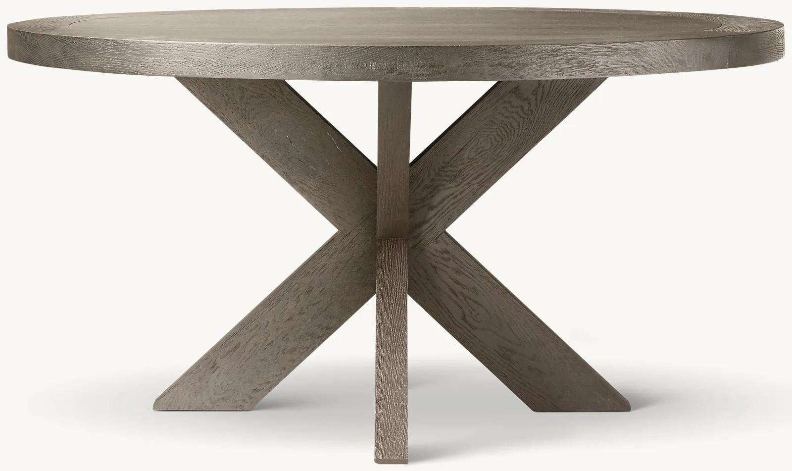 1960s French X-Base Round Dining Table