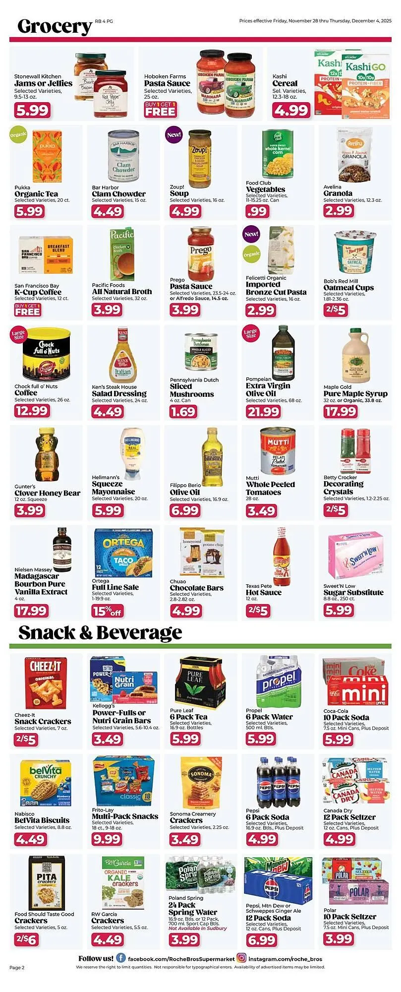 Weekly ad Roche Bros weekly ad from November 28 to December 4 2025 - Page 2