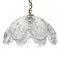 Vintage Pendant Lamp in Ice Glass, Italy, 1970s
