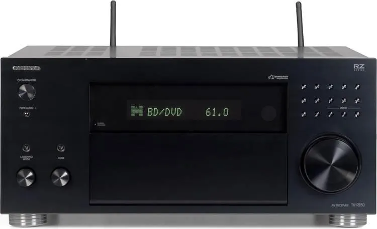 Onkyo TX-RZ50 9.2-channel home theater receiver with Dolby Atmos®, Wi-Fi®, Bluetooth®, Apple AirPlay® 2, and Amazon Alexa compatibility