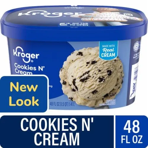 Kroger® Deluxe Cookies and Cream Ice Cream Tub