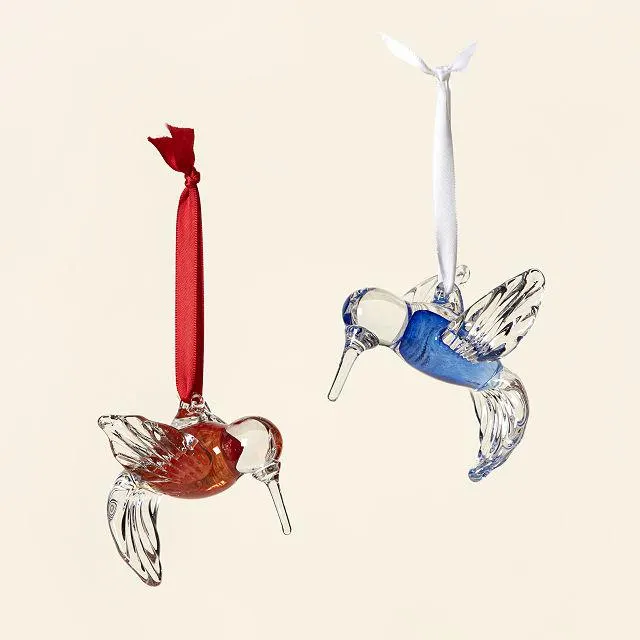 Glass Hummingbird Ornament