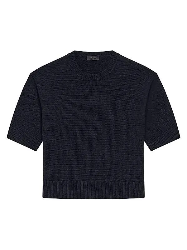 Cashmere Knit Crop T-Shirt