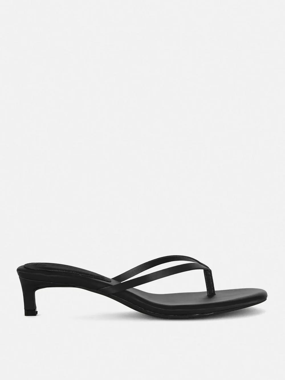 Satinierte Zehensteg-Mules