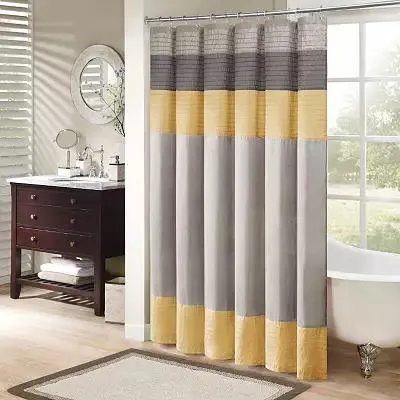 Madison Park Eastridge Faux Silk Shower Curtain