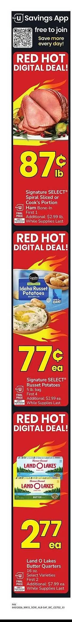 Weekly promotion Safeway weekly ad spanning from April 1 to April 7 2026 - Page 4 for Catalogue 365