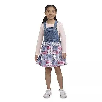 Girls 4-6x Levi's® Puff Sleeve Top & Patchwork Skirtalls 2-piece Set