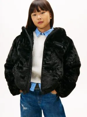 Kids' Hooded Faux Fur New York Jacket