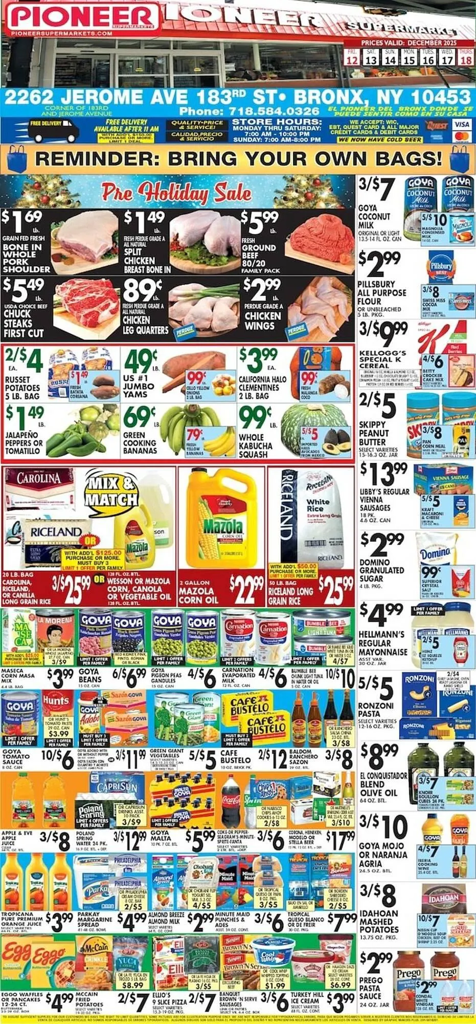 Weekly ad Pioneer Supermarkets weekly ad from December 12 to December 18 2025 - Page 1