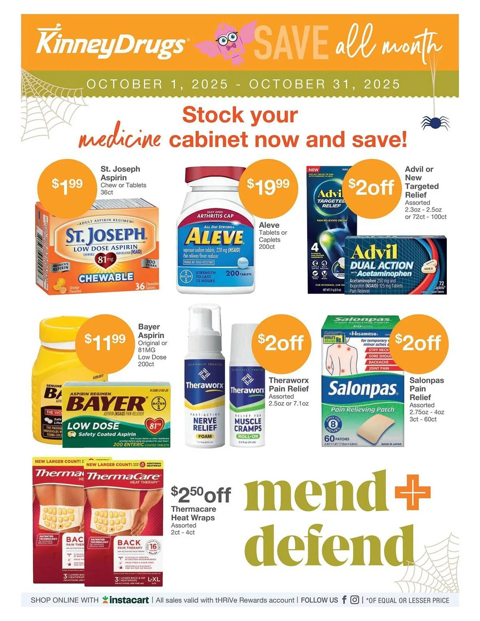 Weekly ad Kinney Drugs weekly ad from October 1 to October 7 2025 - Page 1