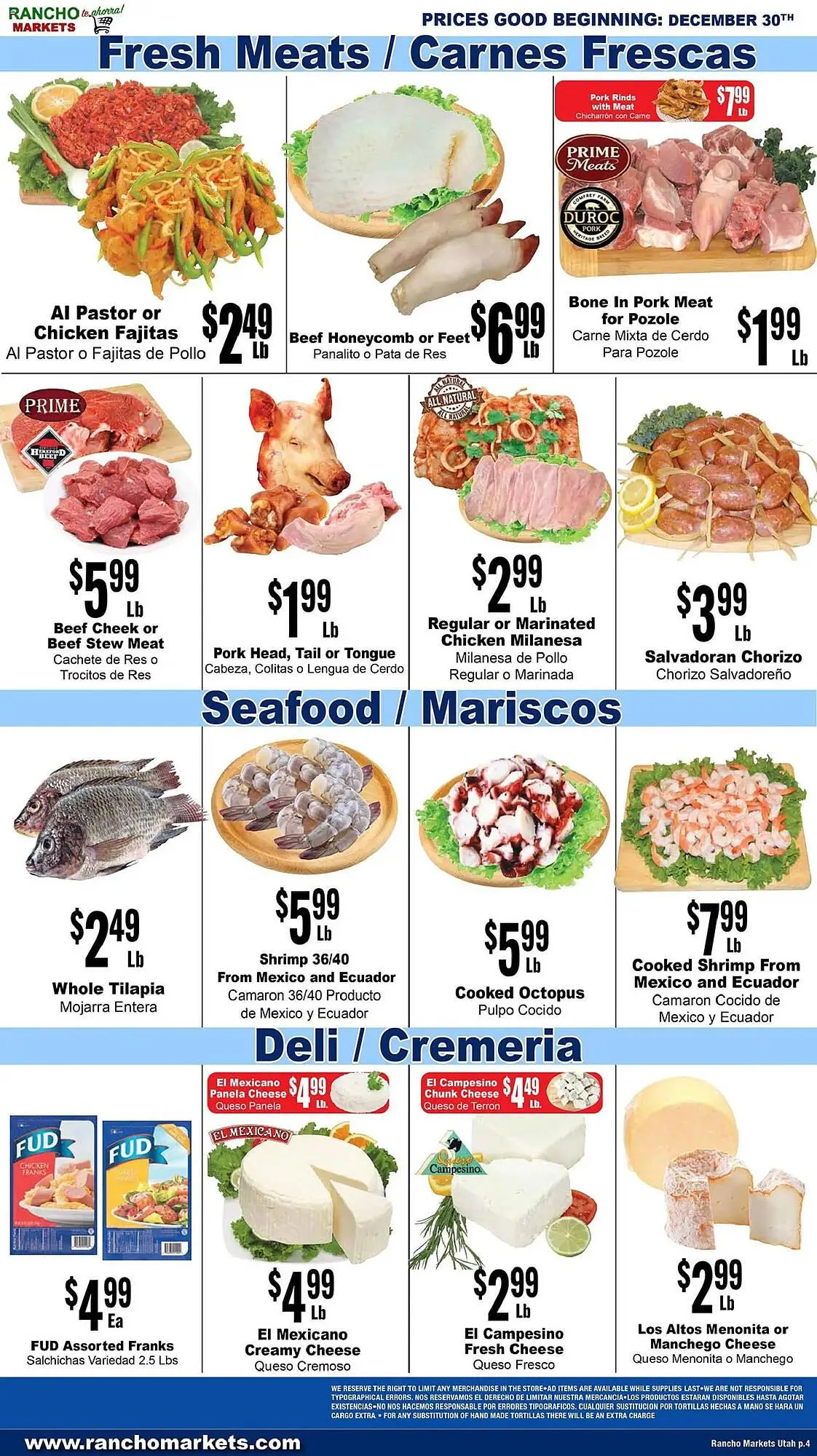 Weekly ad Rancho Markets weekly ad from December 30 to January 6 2026 - Page 4