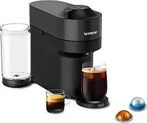 Nespresso Vertuo Pop+ Coffee and Espresso Machine by De'Longhi, Liquorice Black