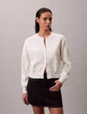 Textured Jacquard Cardigan