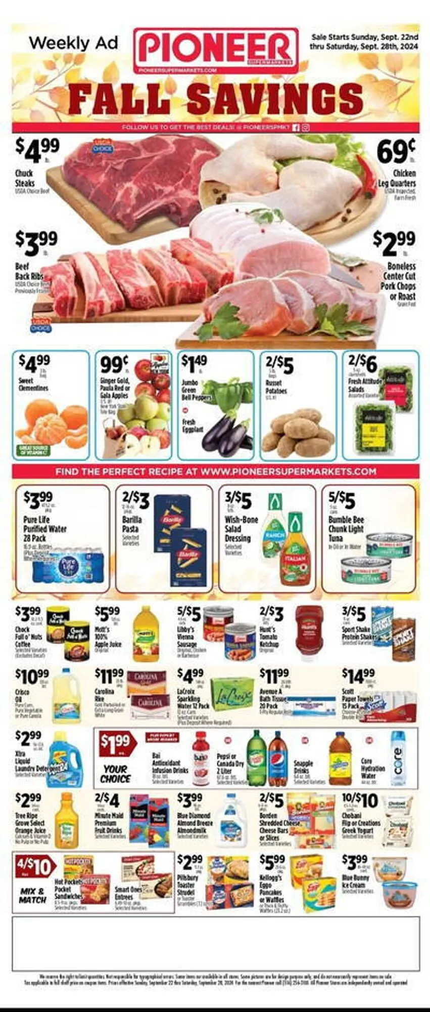 Weekly ad Pioneer Supermarkets Weekly Ad from September 19 to September 25 2024 - Page 1