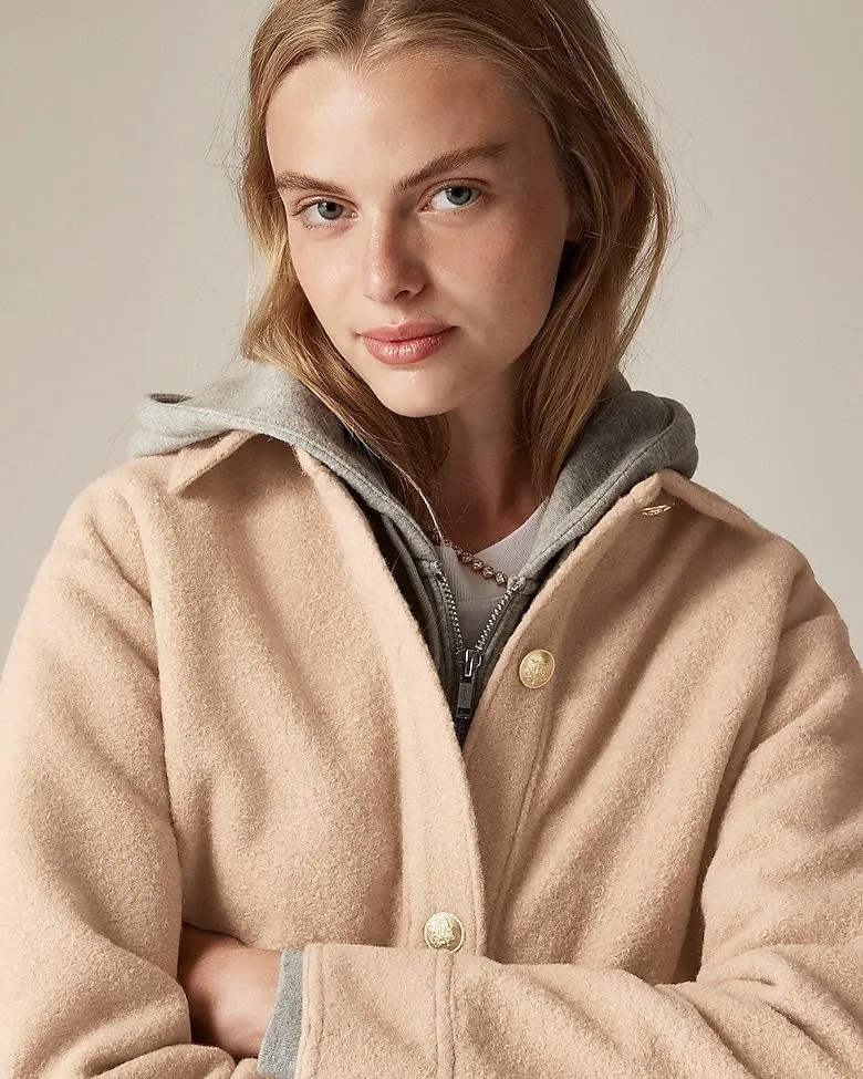 Bouclé shirt-jacket