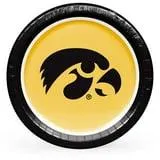 Iowa Hawkeyes NCAA Round Paper Plates, 10", 85 ct.