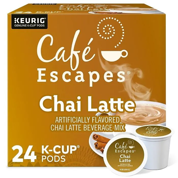 Cafe Escapes Chai Latte Coffee Keurig® K-Cup® Pods,