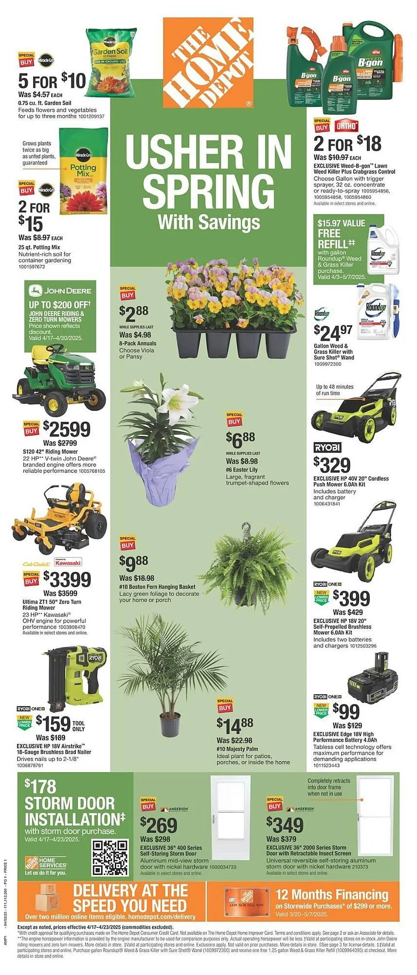 Catálogo de The Home Depot Weekly Ad 17 de abril al 23 de abril 2025 - Página 1