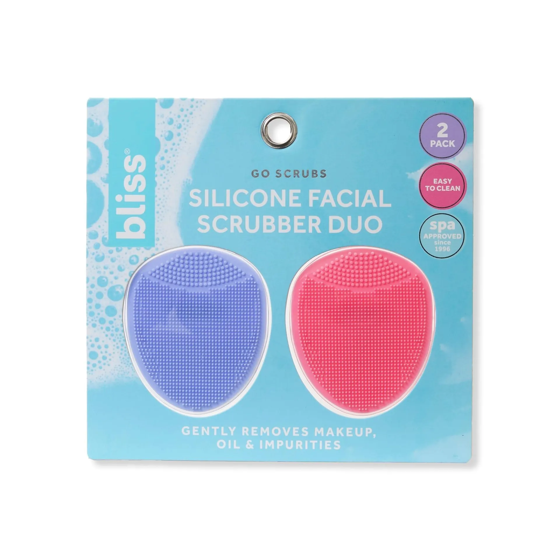 Go Scrubs Facial Scrubber Duo-Purple/Pink