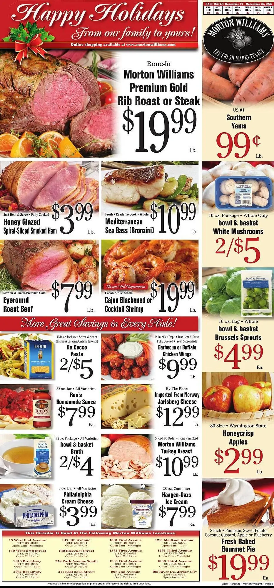 Weekly ad Morton Williams weekly ad from December 19 to December 25 2025 - Page 1