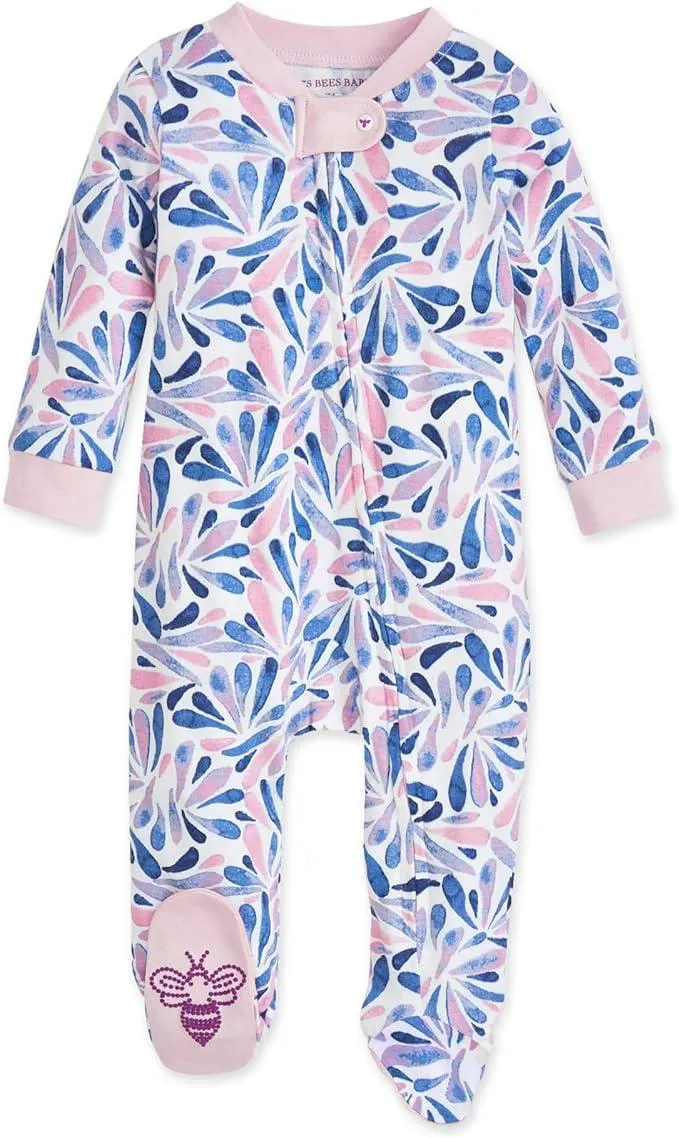Burt's Bees Baby Watercolor Dreams Sleep 'N Play Footed Pajamas