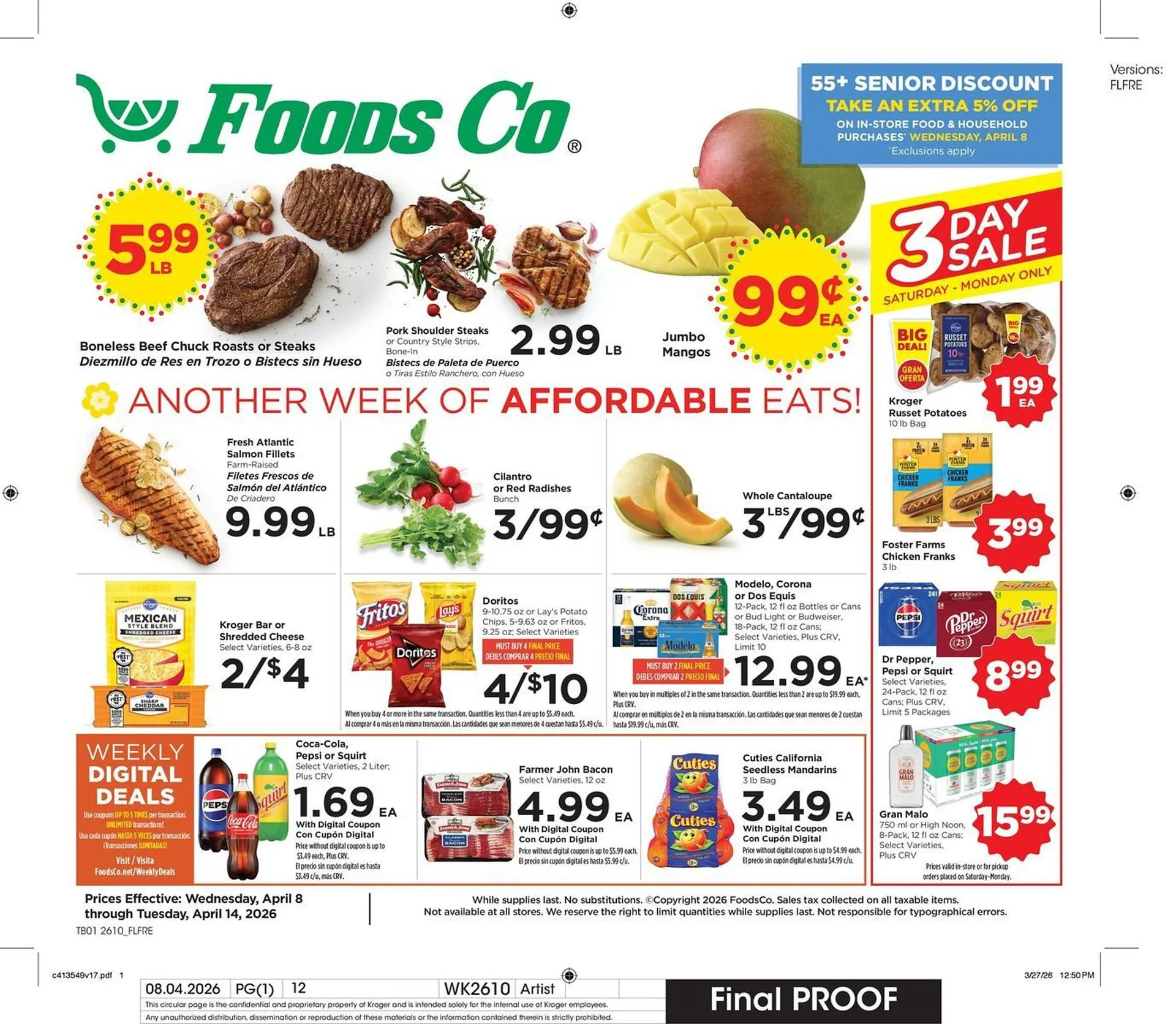 Weekly ad Foods Co weekly ad from April 8 to April 14 2026 - Page 1
