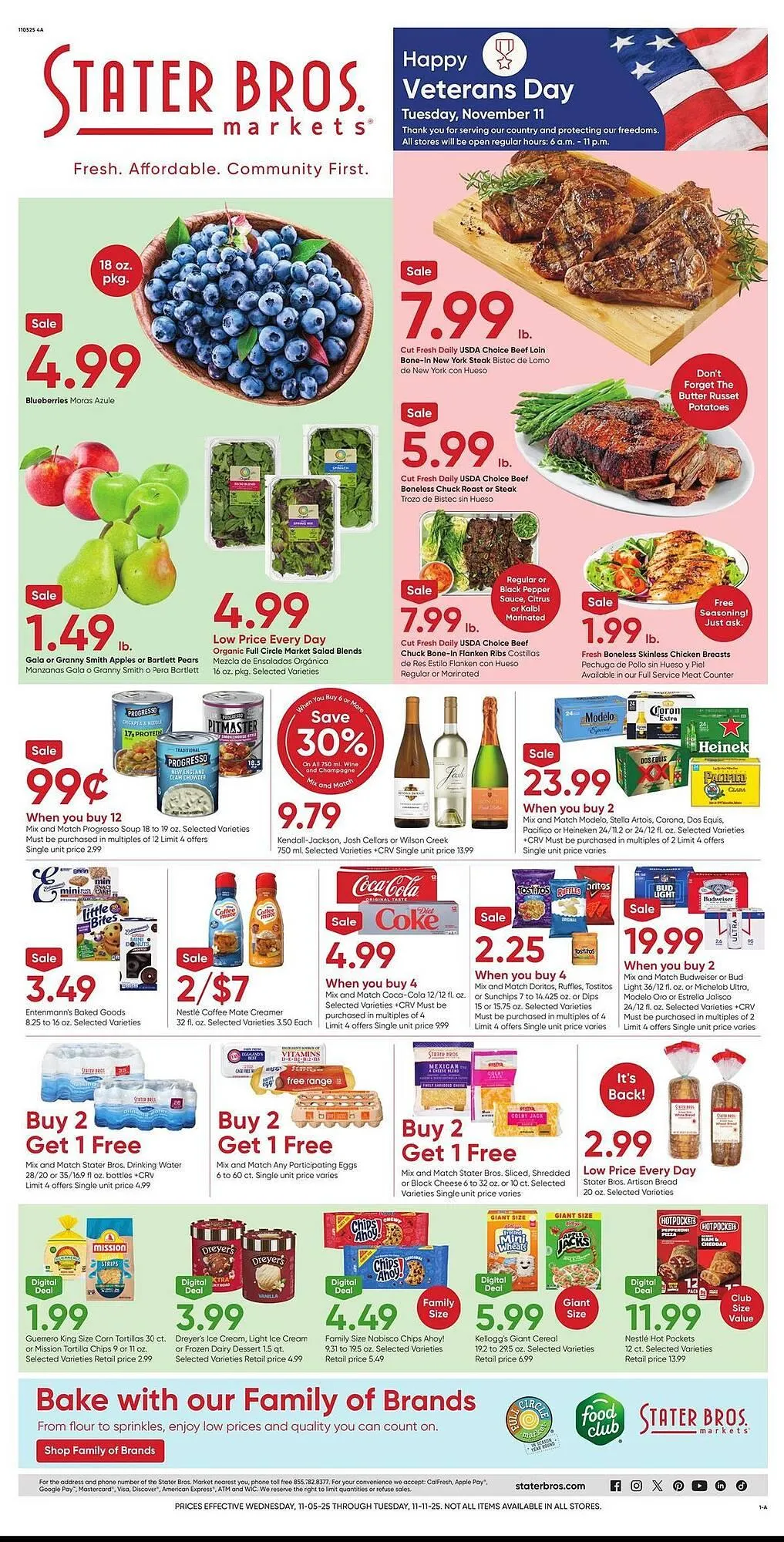 Weekly ad Stater Bros weekly ad from November 5 to November 11 2025 - Page 1