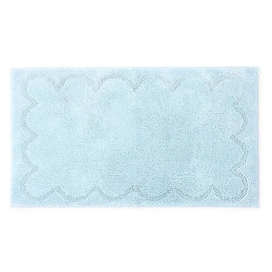 new! Martha Stewart Cotton Scalloped Bath Rug